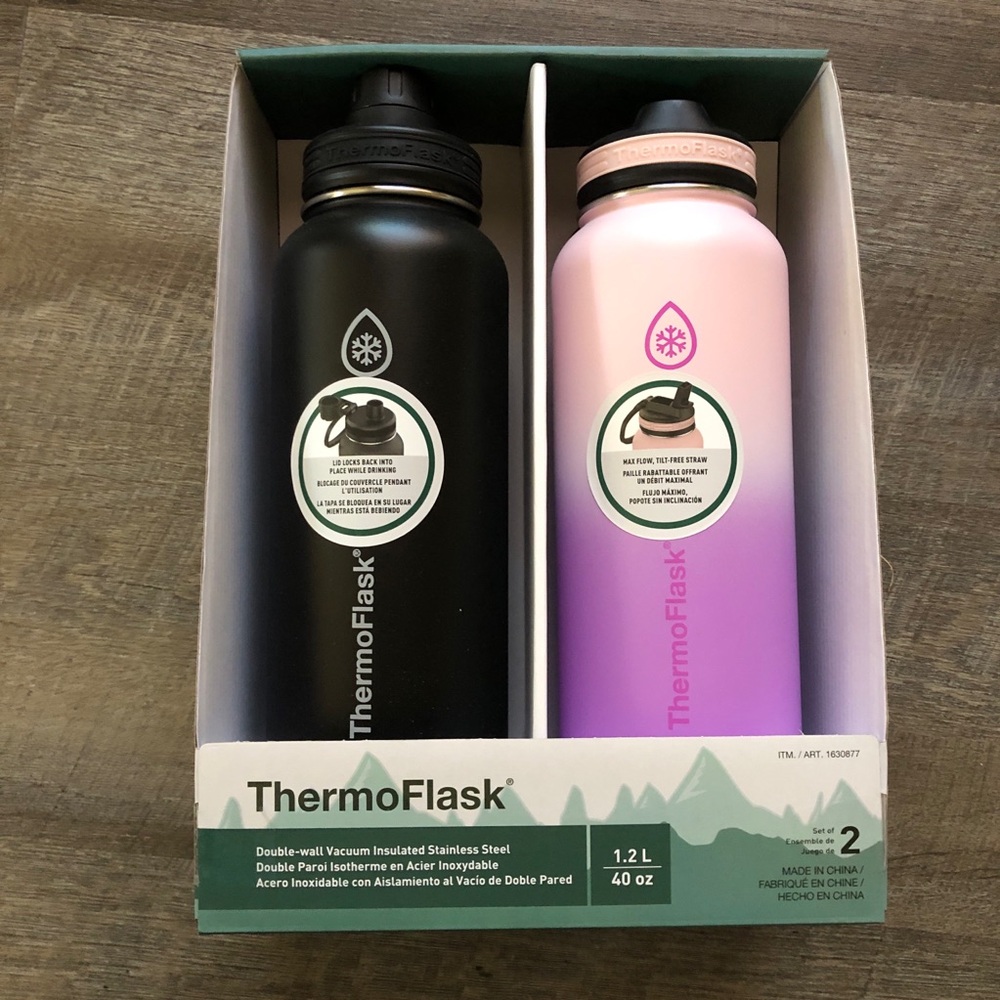 New！ThermoFlask 1.2L/40 oz  set of 2